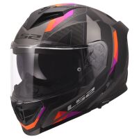 LS2 FF818 STORM III SPORTY integrální helma matná šedá/fialová vel.M